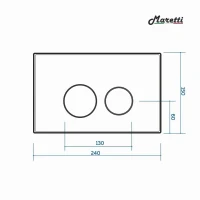 Комплект Maretti 3 в 1: унитаз UM10PBM76-844, инсталляция AC11P5211, кнопка AC12EA-015