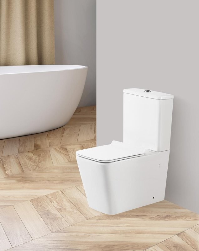 Унитаз-компакт напольный BelBagno Ardente-R BB02093CPR безободковый, крышка BB2112SC с микролифтом, бачок BB02093T