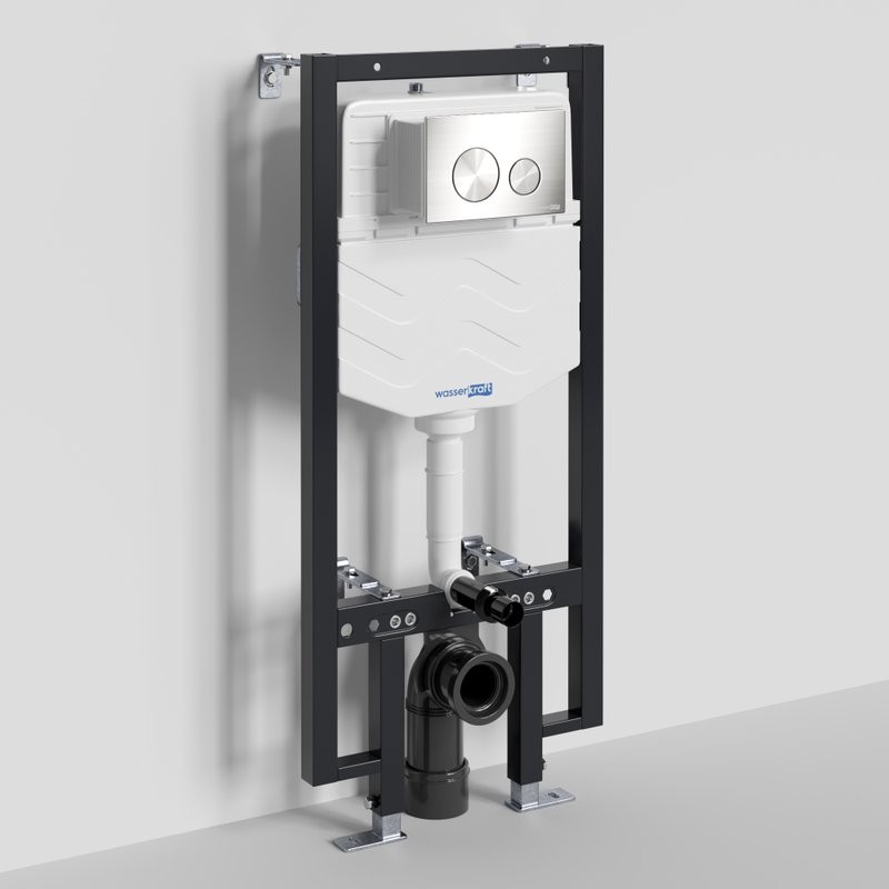 Система инсталляции для унитазов Wasserkraft Vils 56TLT.010.ME.BN02 с кнопкой смыва никель