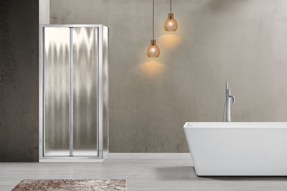 Душевой уголок Vincea Garda VSR-1G8090CH 90x80 см, профиль хром, стекло шиншилла