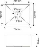 Мойка кухонная Melana R5050W сатин