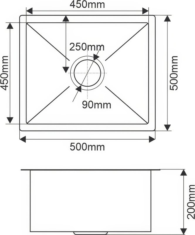 Мойка кухонная Melana R5050W сатин