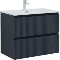 Тумба с раковиной Aquanet Джейн (Flat) 80 подвесная, маренго