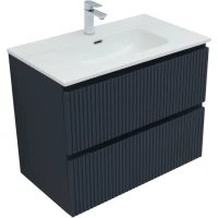 Тумба с раковиной Aquanet Джейн (Flat) 80 подвесная, маренго