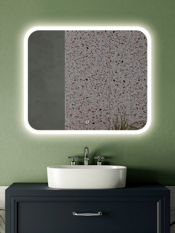 Зеркало Abber See AG6109S-0.8 80х68 см, с подсветкой