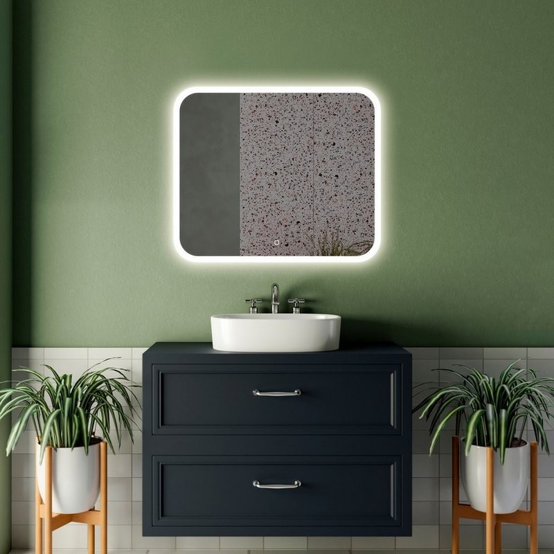 Зеркало Abber See AG6109S-0.8 80х68 см, с подсветкой