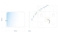 Зеркало Abber See AG6109S-0.8 80х68 см, с подсветкой