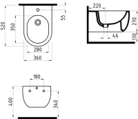 Биде подвесное Bien Vokha MDBA05201VD1W5000 белое Биде подвесное Bien Vokha MDBA05201VD1W5000 белое