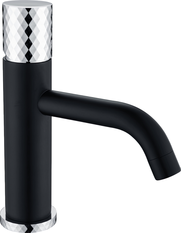 Смеситель для раковины Boheme Stick 121-BCR black diamond chrome