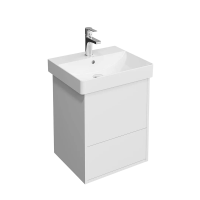 Тумба с раковиной KERAMA MARAZZI Pro 50 подвесная,с двумя ящиками, матовая белая