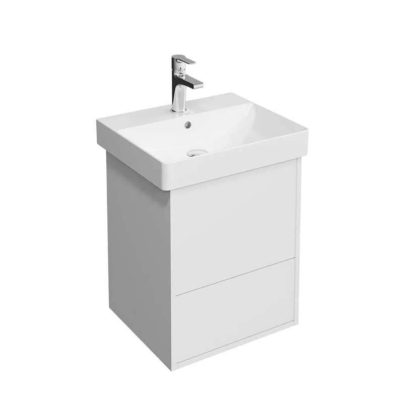 Тумба с раковиной KERAMA MARAZZI Pro 50 подвесная,с двумя ящиками, матовая белая