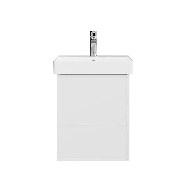 Тумба с раковиной KERAMA MARAZZI Pro 50 подвесная,с двумя ящиками, матовая белая