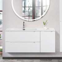 Тумба под раковину BelBagno Etna 120 L 2 ящика, дверца, bianco lucido