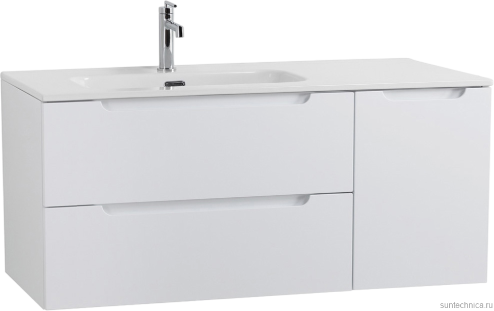 Тумба под раковину BelBagno Etna 120 L 2 ящика, дверца, bianco lucido