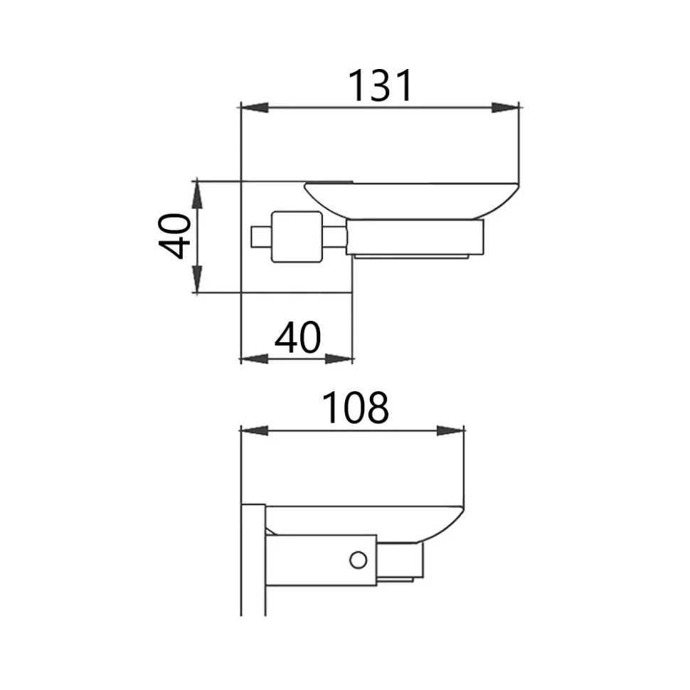 Мыльница подвесная Maretti Умбрия Блэк UMB55CP33, черный