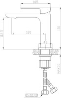 Смеситель для раковины Orange Lutz M04-021W белый