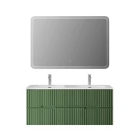 Мебель для ванной комнаты Cezares Duet 120 фисташковый софт, раковина Cezares CZR-8073-120-2 двойная