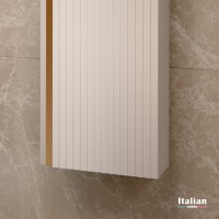 Шкаф-пенал для ванной Jorno Filoro 35 подвесной, белый