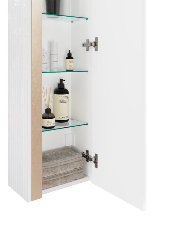 Шкаф-пенал для ванной Jorno Filoro 35 подвесной, белый