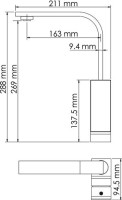 Смеситель для кухни Wasserkraft Abens 2007