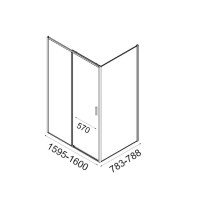 Душевой уголок Aquanet Pleasure Evo AE65-N160-BT 160х80, профиль матовый черный, стекло прозрачное