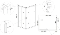 Душевой уголок Veconi Rovigo RV-10 120x80