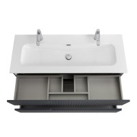 Тумба с раковиной Cezares Duet 120 grafito, раковина Cezares CZR-8073-120-1-2