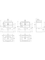 Тумба с раковиной KERAMA MARAZZI Plaza Modern 80 подвесная, с подсветкой, матовая белая, сахара