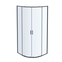Душевой уголок AQUATEK AQ ARI RO 08020BL 80х80 см, профиль черный, стекло прозрачное