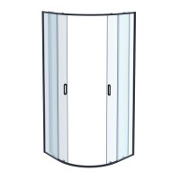 Душевой уголок AQUATEK AQ ARI RO 08020BL 80х80 см, профиль черный, стекло прозрачное