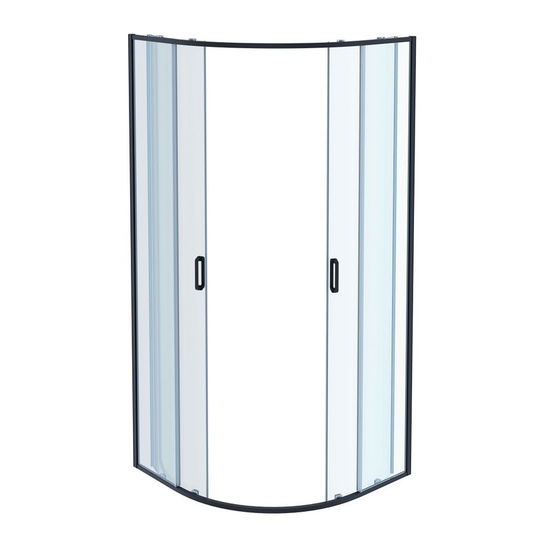 Душевой уголок AQUATEK AQ ARI RO 08020BL 80х80 см, профиль черный, стекло прозрачное