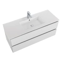 Тумба с раковиной Cezares Plane 120 bianco lucido, раковина Cezares CZR-8002-120