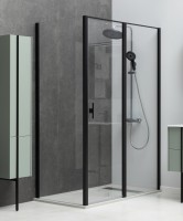 Душевой уголок Allen Brau Priority 140х100, профиль черный