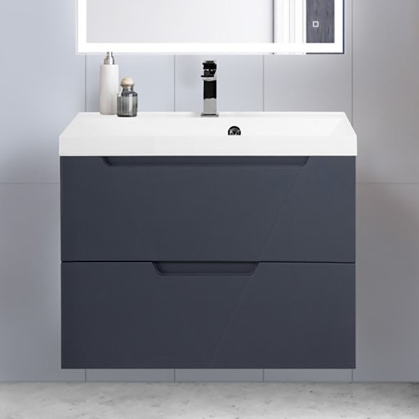 Тумба под раковину BelBagno Vittoria 80 подвесная, grigio opaco