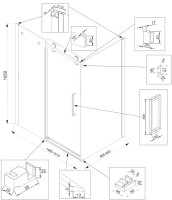 Душевой уголок Veconi Rovigo RV-074B 150x90
