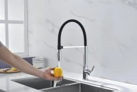 Смеситель для кухни Paulmark Halt Ha214021-CR хром, с гибким изливом