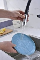 Смеситель для кухни Paulmark Halt Ha214021-CR хром, с гибким изливом