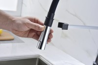 Смеситель для кухни Paulmark Halt Ha214021-CR хром, с гибким изливом