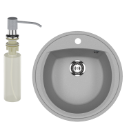 Мойка кухонная Ulgran U-603 342 графит + дозатор U-01 графит Мойка кухонная Ulgran U-603 342 графит + дозатор U-01 графит