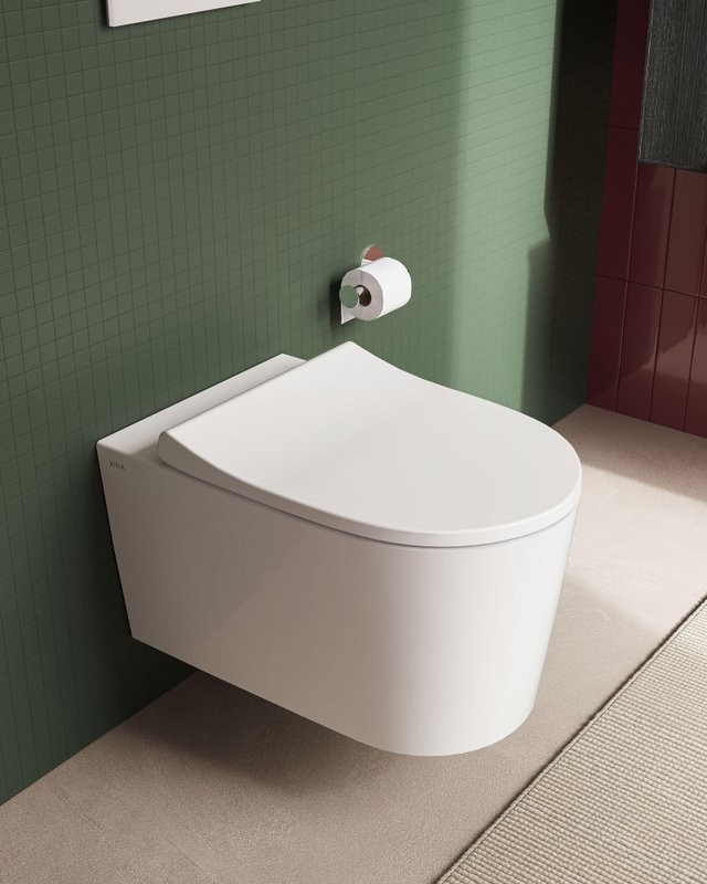 Унитаз подвесной VitrA Nest QuantumFlush 7870B403-0075 безободковый, с микролифтом