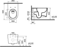 Унитаз подвесной VitrA Nest QuantumFlush 7870B403-0075 безободковый, с микролифтом