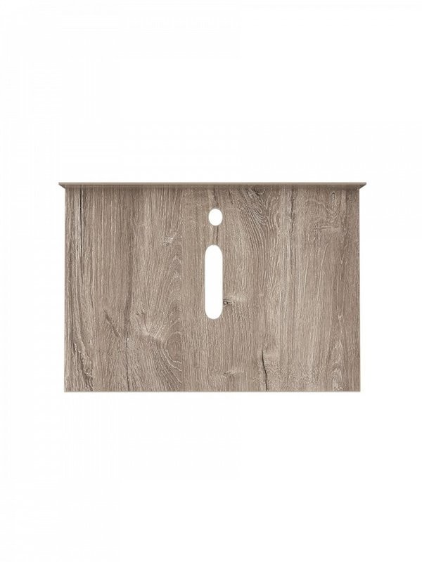 Столешница с раковиной Teymi Helmi 70 дуб кашмир, раковина Solli 41,  с белыми кронштейнами