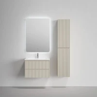 Тумба с раковиной Sancos Snob R 70 подвесная, beige soft, раковина CN7031