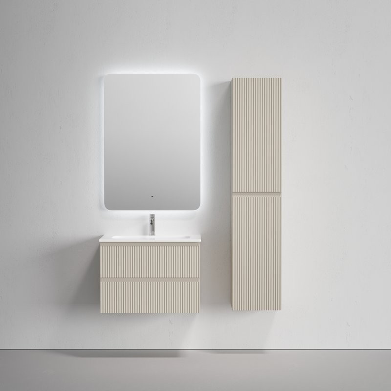 Тумба с раковиной Sancos Snob R 70 подвесная, beige soft, раковина CN7031