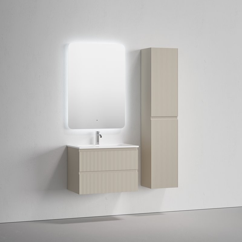 Тумба с раковиной Sancos Snob R 70 подвесная, beige soft, раковина CN7031