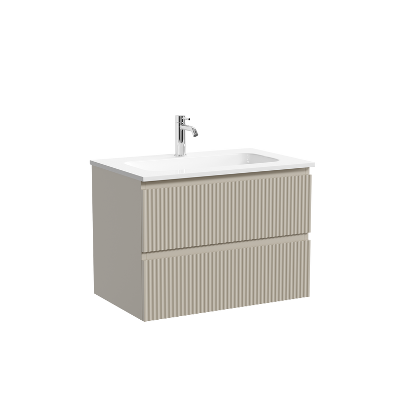 Тумба с раковиной Sancos Snob R 70 подвесная, beige soft, раковина CN7031