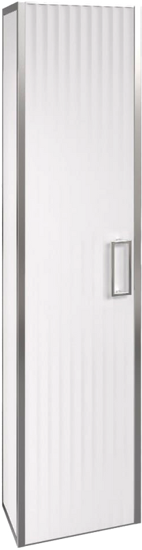 Шкаф пенал для ванной Armadi Art Monaco подвесной, белый глянец, хром