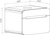 Тумба с раковиной Runo Ницца 60 темное дерево, белая, раковина Ovale 50