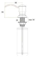 Дозатор для кухонной мойки Zorg ZR-21 песочный
