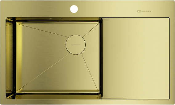 Мойка кухонная Omoikiri Akisame 86-LG-L светлое золото, L